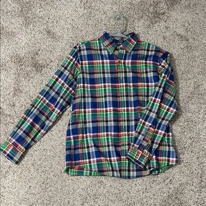 Polo Ralph Lauren Blue and Green Plaid Shirt Size L